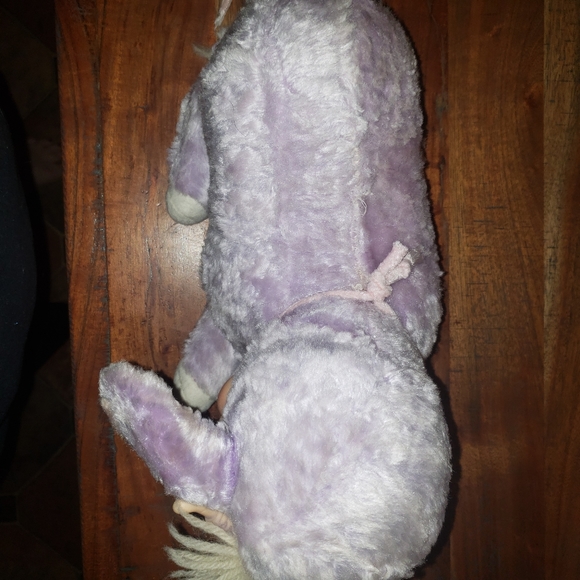 Vintage Rushton Cow Rubber Face Purple Elsie Bell Plush 1950s Stuffed Animal T - Picture 8 of 14